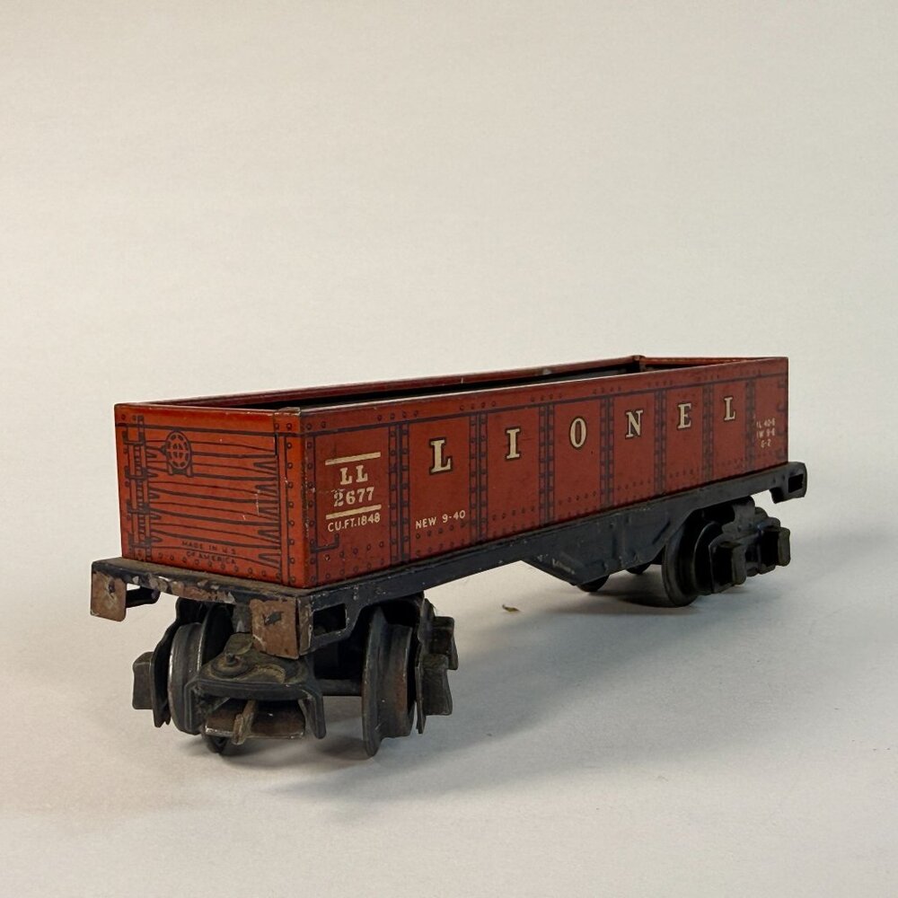 Vintage Lionel Lines LL 2677 Gondola Metal O Gauge Tinplate Prewar